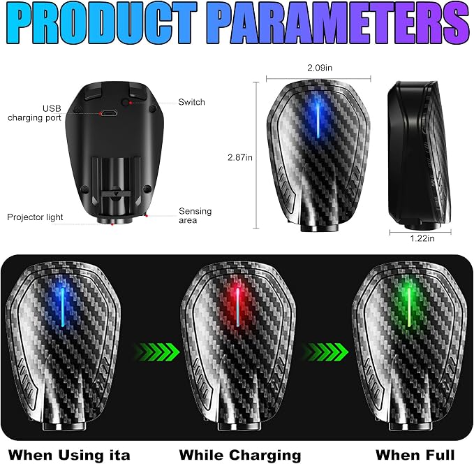 SPOBODY 2PCS Custom Car Door Light Projector Led Car Door Projector Rechargeable HD Car Welcome Courtesy Ghost Shadow Lamp Fit for All Cars (for Custom Picture)