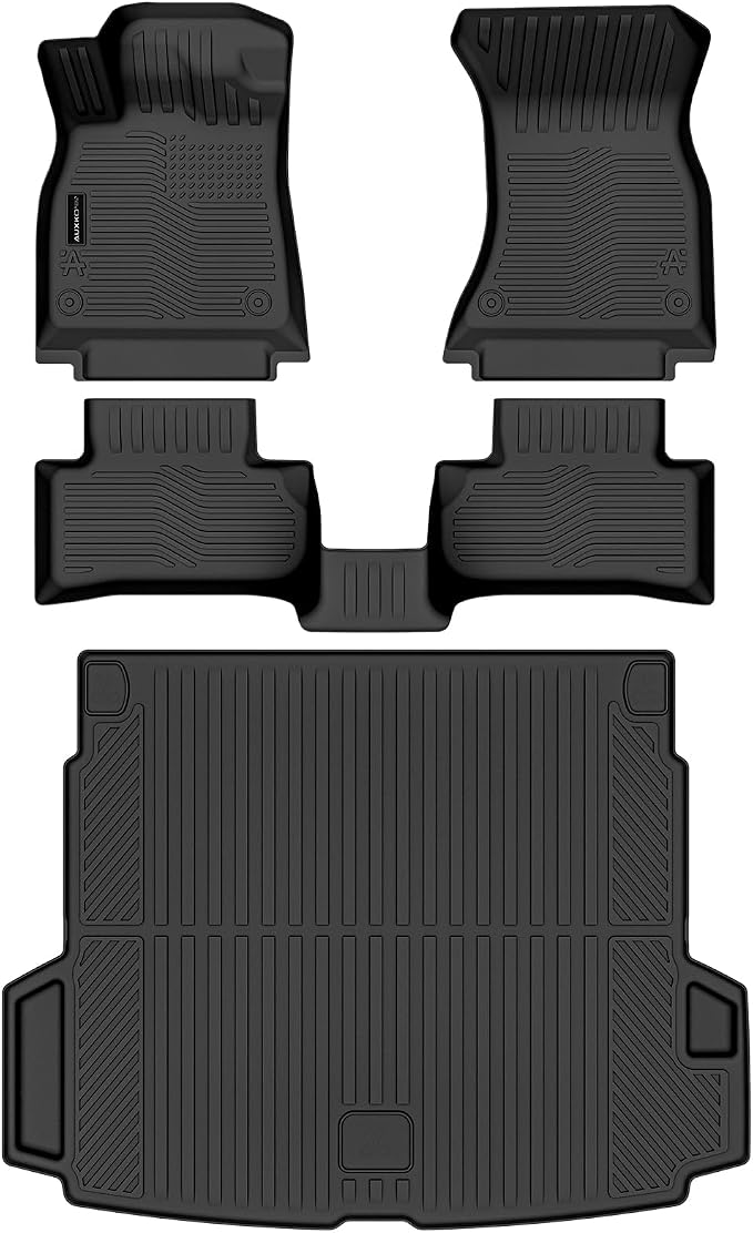 Auxko All Weather Floor Mats Cargo Mat for Audi Q5 2025 2026 (Not for PHEV) TPE Liners All Season Accessories Guard Odorless Anti-Slip Floor Liners Trunk Tray for Audi Q5 2025 2026