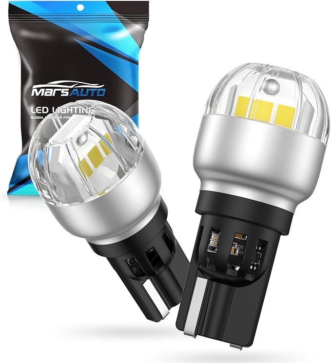 Marsauto 912 921 LED Bulbs for Backup Reverse Light, 300% Brighter T15 906 904 W16W T15 CANBUS Error Free Bulb with 3020SMD Chip, Non-polarity, 6000K Xenon White RV Interior Lighting, Pack of 2