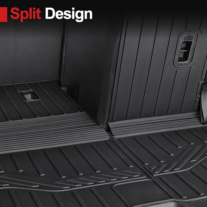Cargo Mat Backrest Mat for 2016-2022 Honda Pilot 8 Passengers (No Elite Models), All Weather TPE Car Liner Car Mat for 2022 Honda Pilot Accessories