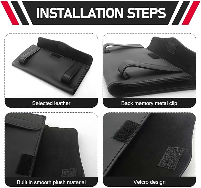 Car Visor Tissue Holder, Upgraded Version Hanging Tissue Holder in Car, Premium PU Leather Paper Napkin Organizer, Universal for Vehicles, Trucks, RVs and More (Black)