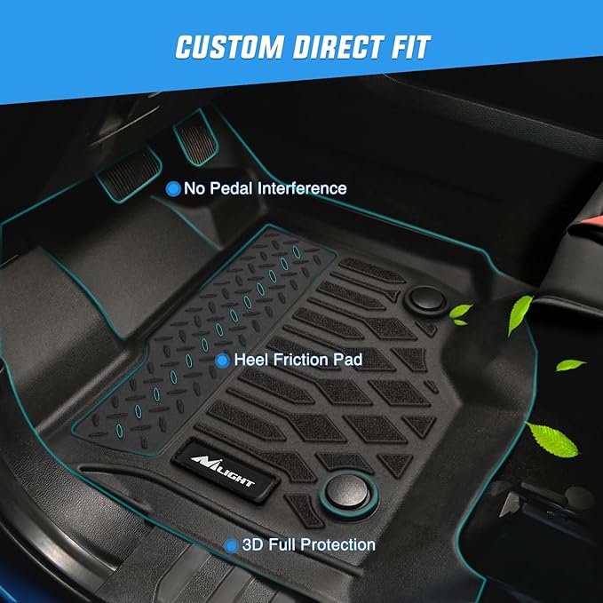 Nilight Floor Mats for Toyota Land Cruiser GX550 (Only for 5 Seats) 2024 2025 2026 All Weather Custom Fit Heavy Duty Floor Liners