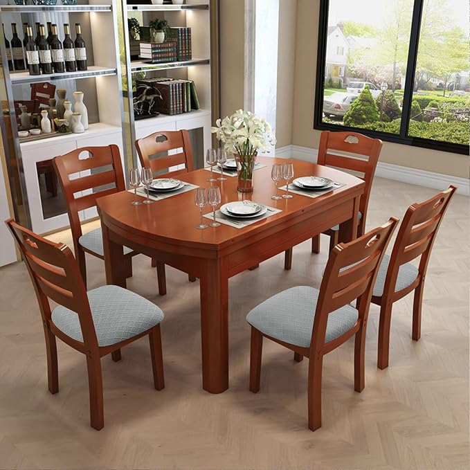 Genina Waterproof Seat Covers for Dining Room Chairs Covers Dining Chair Cover Kitchen Chair Covers (Light Gray, 2 Pcs)