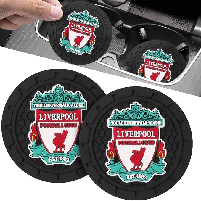 Cup Holder Insert Coaster for Liverpool UEFA Fans,Anti Slip Car Cup Coaster Interior Accessories