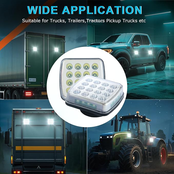 Wireless Rechargeable LED Road Flares Magnetic Portable Emergency Strobe Lights for Trucks Cars