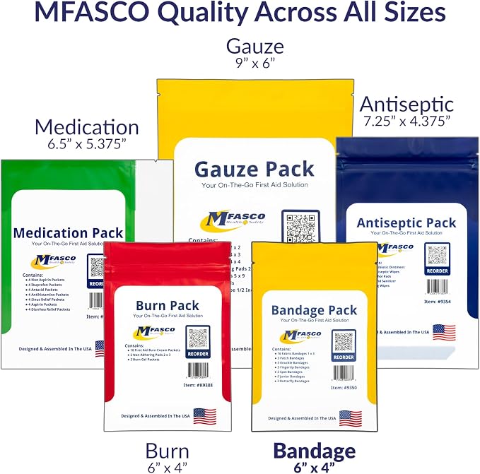MFASCO First Aid Kit Refill Supplies Bandage Refill Pack