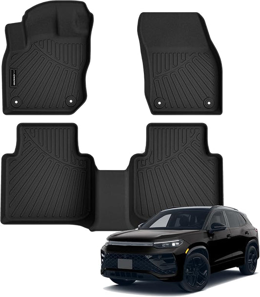 Auxko All Weather Floor Mats for Volkswagen Tiguan 2025 2026 TPE Liners All Season Accessories Guard Odorless Anti-Slip Floor Liners for Volkswagen Tiguan 2025 2026