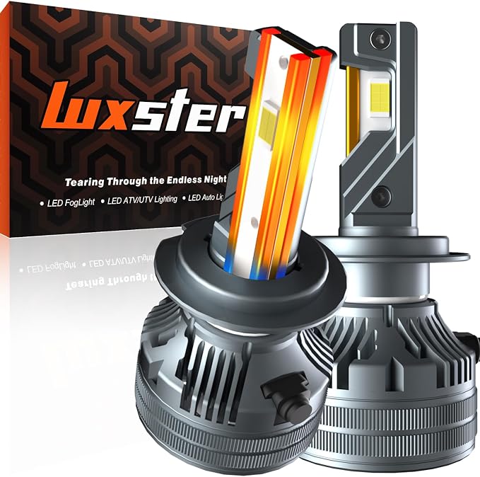 LUXSTER H7 Punisher 60000lm High Performance LED Bulbs 6000K (2 Pack) | 140W High Power, Exclusive Triple Copper-Tube Cooling, 5th-Gen CANBUS, Foglight Use, Plug-N-Play, 6000K, IP68