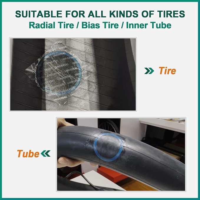 PAX Universal Heavy Duty Tire Patch Kit – 30 Pcs 55x55mm Square Universal Tube & Tire Patches, Includes Cement Glue, for Bike, Motorcycle and Car Tire Repair