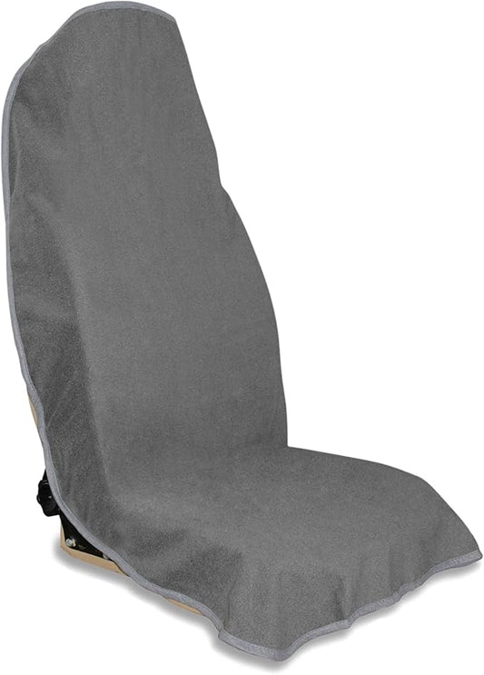 Waterproof Car Seat Cover for Front Seats, Protector for Cars SUVs Trucks, Sweat Towel Seat Covers Bucket for Gym,Workout,Beach,Hiking,Running Swimming(Grey, 1PC)