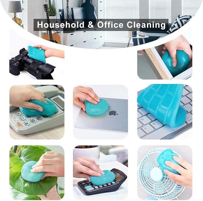 TICARVE Car Cleaning Gel for Car Keyboard Electronics Home Office 100g Bag | High Adhesion Dust Removal, Reusable, Leaves No Residue, Safe for Most Surfaces, Multi-scenario Cleaner, Lavender-scented