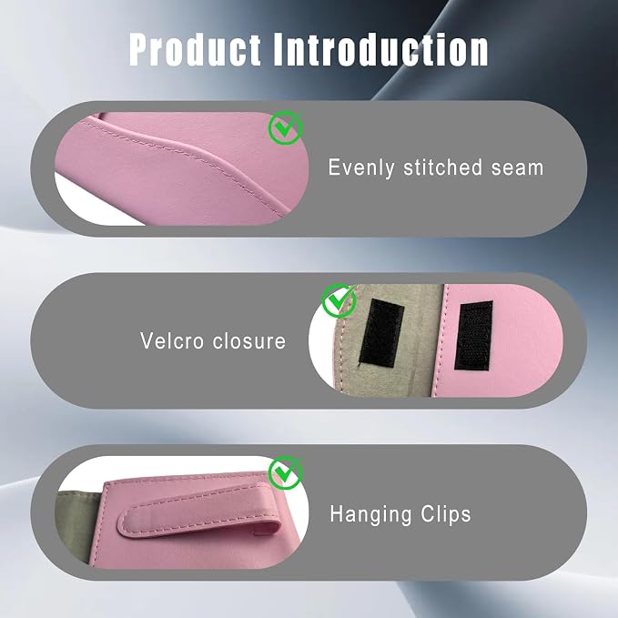Car Visor Tissue Holder, Sun Visor Napkin Holder for Car, Easy Installation, Universal Accessories Vehicle Interior Tissue Box Suitable for SUVs, Trucks (Pink)