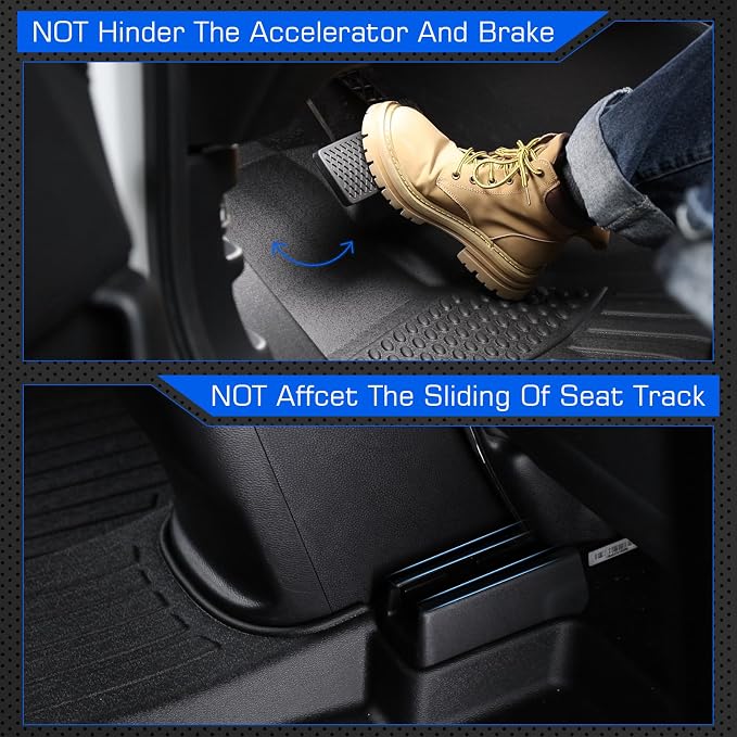 Floor Mats & Cargo Liner for 2020-2025 2026 Hyundai Sonata (Only Hybrid) | All Weather Automotive TPE Liners Set Waterproof Accessories, Floor Liner Combo Set,Front and Rear Rows, Trunk Liner