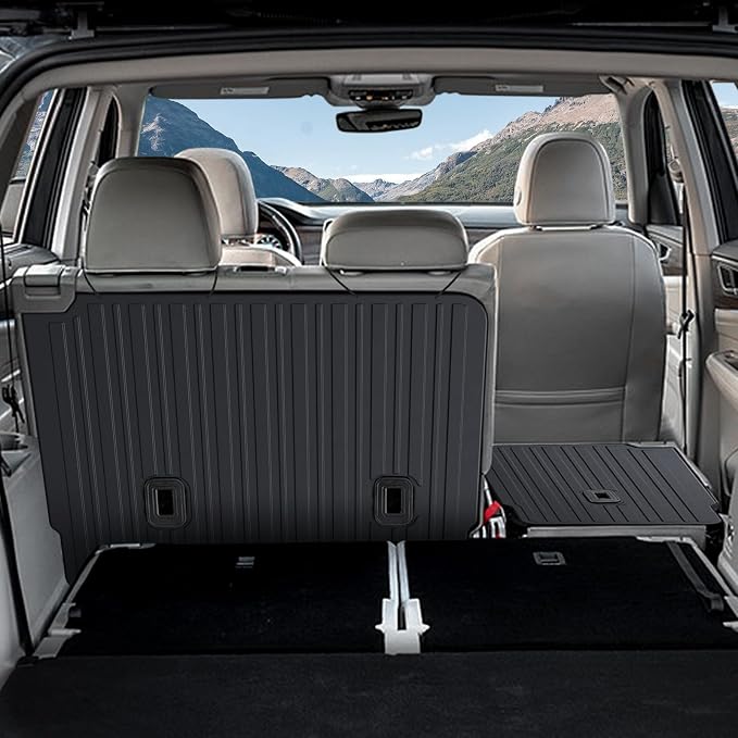 2nd Backrest Mat for Volkswagen VW Atlas 2018-2025 2026 (Not for Cross Sport)-All Weather TPE Seat Back Cover Protection Kick Mats for VW Atlas SE SEL Peak Edition Accessories-7 Seats