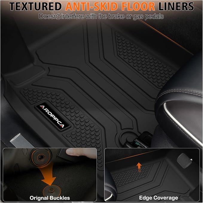 All Weather Floor Mats Cargo Liner with Backrest Mat for 2022-2025 2026 Jeep Grand Cherokee (WL & 4xe, Not WK2 or WL75) 5-Seater, TPE Mats with Door Sill Protectors for Grand Cherokee Accessories