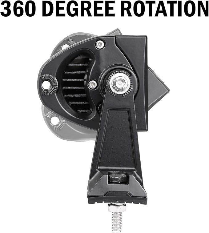 Side Mounting Brackets, Muto-Beam Universal Side Bracket for LED Pods Light Bar Bracket Double Row Light Bar Brackets with Rubber Pad for Truck ATV UTV SUV Boat