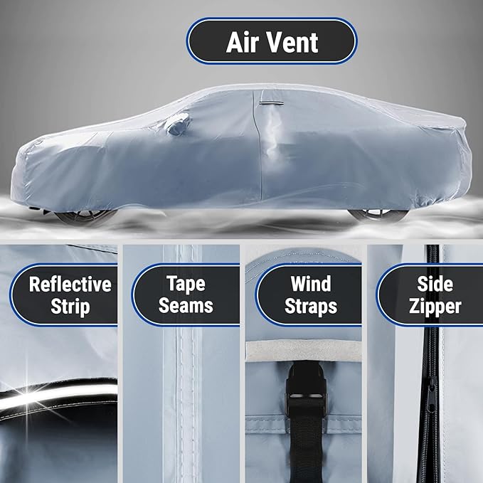 iCarCover Custom Car Cover for 2013-2026 Subaru BRZ, Waterproof All Weather Rain Snow UV Sun Protector Full Exterior Weatherproof Indoor Outdoor Car Cover with Strap