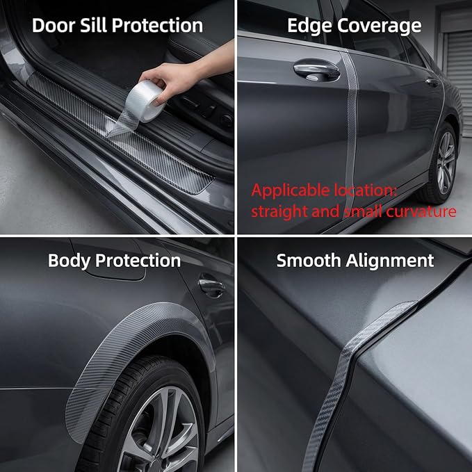1 Roll Car Door Edge Guards Clear, Transparent Protective Tape, Universal Edge Wrap, PPF Film for Car Door Sill, Hood and Trunk (Clear 2.75inx33Ft)