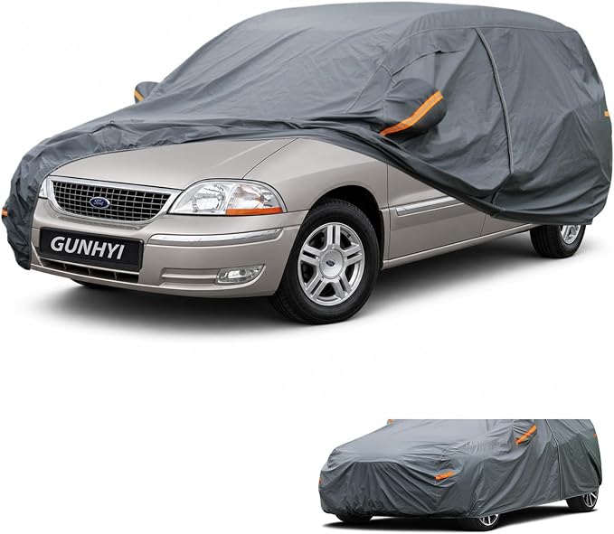 GUNHYI Premium Car Cover Custom Fit Ford Windstar, 16 Layers Heavy Duty Car Cover Waterproof All Weather with Zipper Door for Sun Rain Snow Dust Uv Protection