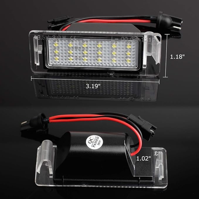 LED License Plate Light Lamp with Error Free Resistor Compatible with Chevy Corvette Camaro Equinox Impala Volt Cadillac Buick, 6000K White
