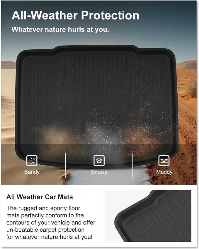 Kiwi Master Cargo Mat for 2017-2022 Honda CR-V (Tray in Lower Position) | Custom Fit All Weather Rear Cargo Liner, Heavy Duty TPE Tray Trunk Mat, Black
