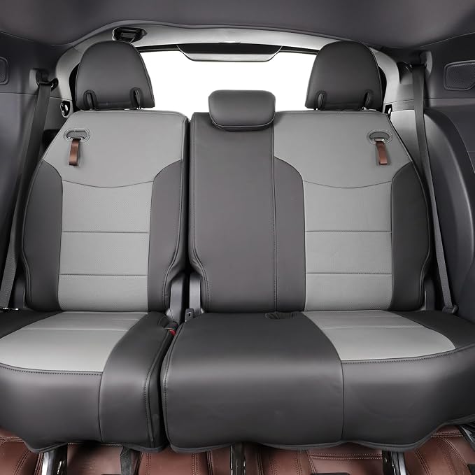 coverdream Sienna Car Seat Covers Custom Fit for 2011-2020 Toyota Sienna XLE,Limited,Limited Premium,2nd Row Captain Seats w/Foot Rest,Waterpoof Faux Leather Seat Protector(Full Set,Black/Gray)