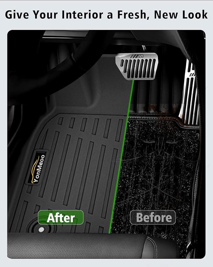 Floor Mats Custom for Toyota Camry 2025 (Include Hybrid) | All Weather TPE Rubber Floor Liners, Cargo Liner Full Set for Camry Accessories, Black