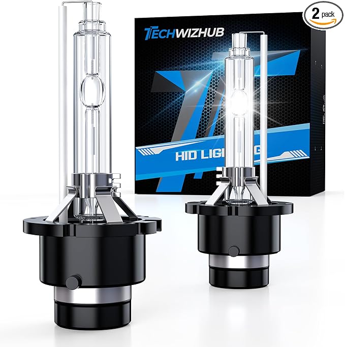 D2S Xenon HID bulb, 6000K 35W Cool White High Low Beam Replacement 85122 66240 66040 66240CBI for D2S HID Bulb, Plug and Play, Pack of 2