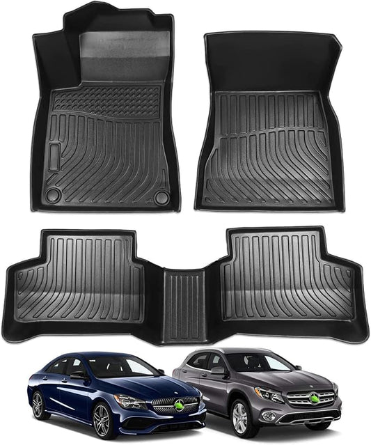 Cartist Floor Mats Fit for 2014-2019 CLA & 2015-2020 GLA 180 200 250 45 AMG All Weather Floor Mat TPE Heavy Duty