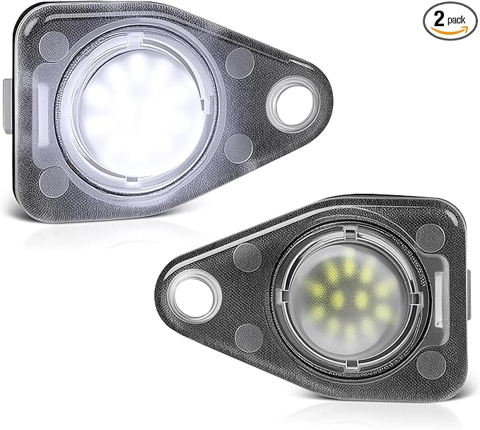 D-Lumina LED License Plate Light Tag Lamp Assembly for 2003-2014 Expedition, 1996-2007 Taurus, Freestar Freestyle Mercury Sable Monterey Lincoln Avaiator Navigator, 6000K White Tag Lights, Pack of 2