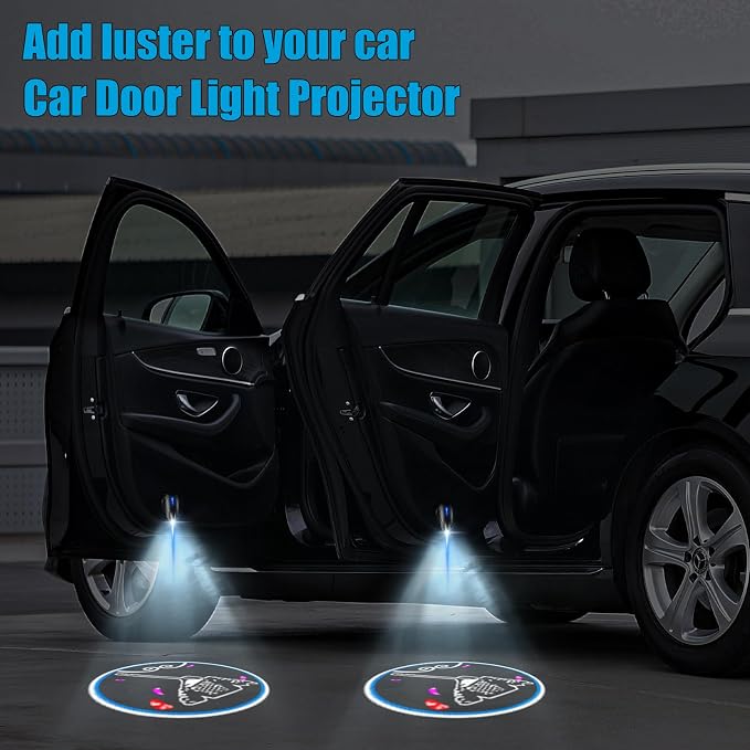 2Pcs Car Door Light Car - Door Projector Logo Light for Universal Rechargeable Courtesy LED Lights, Suitable fit All Models(wukong)