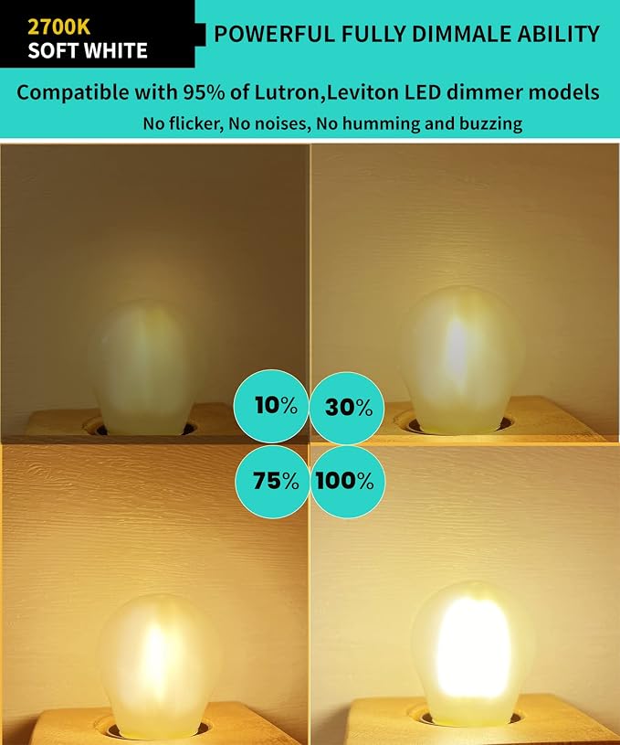 Vintage LED Edison 40W Short Small Bulbs G45 Frosted,E26 2700K Dimmable 6PK | AMDTU Frosted G45 LED Edison Bulbs,4W Replaces 40W,Dimmable for Ceiling Fans,Vanity & Table Lamps Create Cozy Ambiance 6Pack