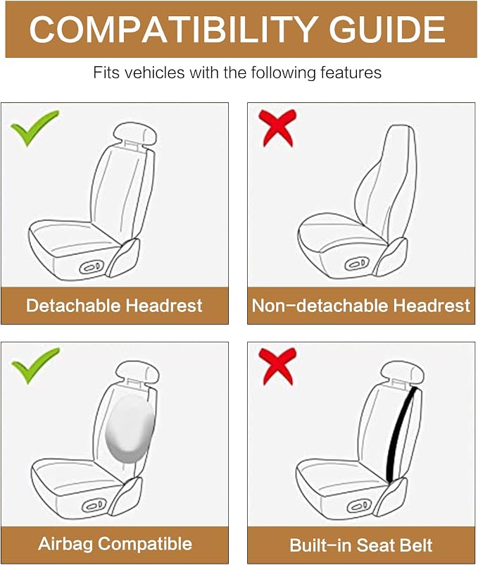 HAIYAOTIMES Baja Saddle Blanket Car Seat Covers Front Set with Seat Belt Pads, Washable Breathable Seat Covers for Cars, Universal Fit Interior Covers for Most Sedan Truck SUV, Airbag Compatible, Blue