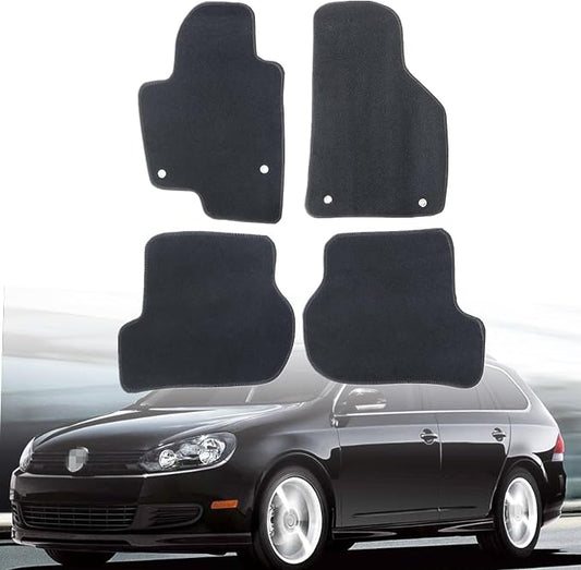 GXARTS Car Waterproof Floor Mats Carpet Full Set Compatible with Volkswagen Jetta 2005 2006 2007 2008 2009 2010 | All-Weather Protect, Non-Slip Backing | Automobile Floor Liner