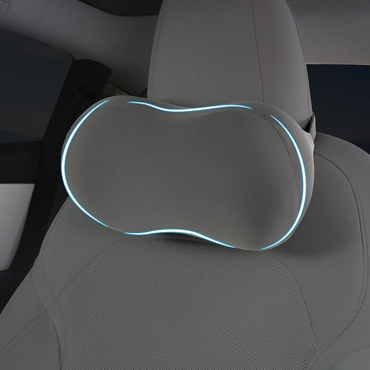 Car Headrest Pillow for Neck Support Memory Foam Car Neck Pillow Universal Fit Head Rest Travel Pillow Car Pillow for Pain Relief While Driving Grey 1pc