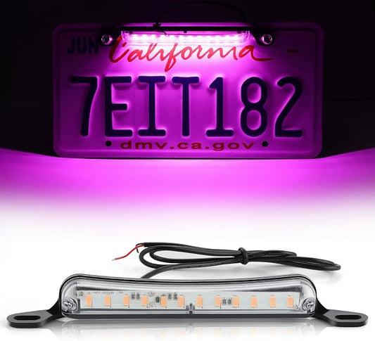 LivTee License Plate Light, Extremely Bright LED License Plate Lights Assembly for Trailer UTV ATV Truck RV Boat, Purple