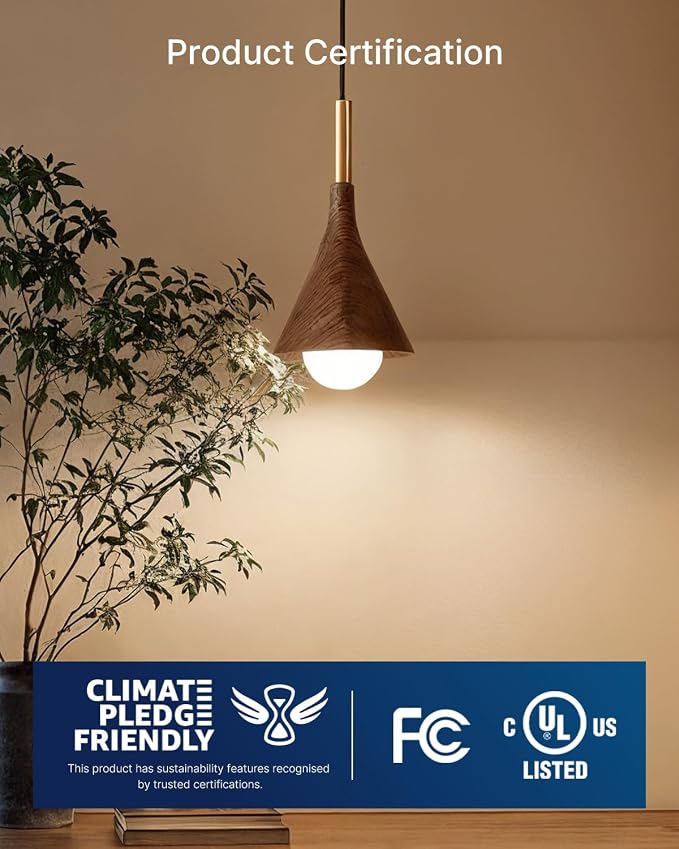FLSNT G25 LED Globe Bulb, 60W Equivalent 550 Lumens, White Glass 5000K Daylight, Dimmable, E26 Base, CRI90+, for Bathroom Vanity & Mirror Lighting, UL Listed, 6 Pack