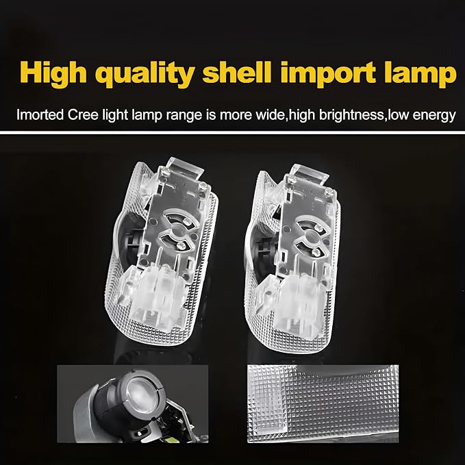 4Pcs Car Door Lights Logo Projector,Never Fade HD LED Door Welcome Projector Lights Compatible with LS/ES/is/LX/RX/GS/GX/RC Car Accessories,3D Ghost Shadow Lamp