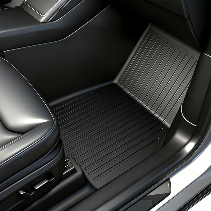 SUPER LINER 2025 2026 Tesla Model Y Juniper Floor Mats & Accessories & Extra-Thick TPE Cargo Liners, 9 PCS CabinProtect™ Pro Kit Full-Cabin Protection System(Only fit Premium&Performance)