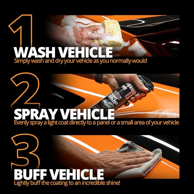 CERAKOTE® Rapid Ceramic Paint Sealant Spray - Ceramic Coating for Cars | 14oz - Ceramic paint sealant, 50+ wash rating. Hydrophobic, high-gloss spray-on protection for car paint.