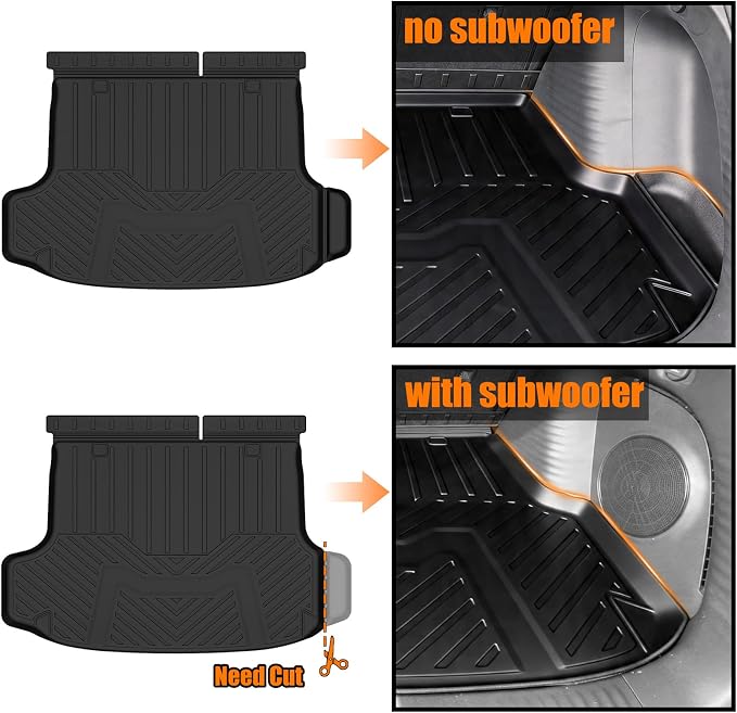Auxko All Weather Floor Mats Cargo Mat for 2026 2025 Acura ADX TPE Liners Accessories Guard Odorless Anti-Slip Floor Liners & Trunk Liner for 2026 2025 Acura ADX