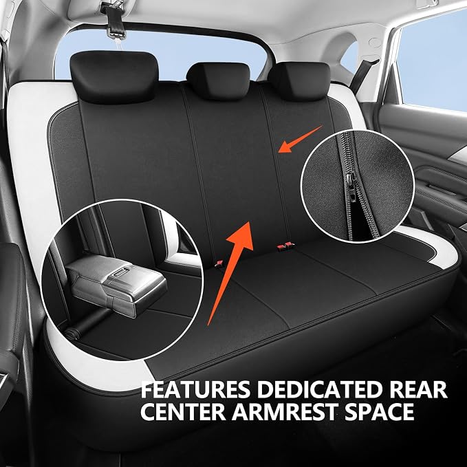 HChengkikz Full Set Neoprene Waterproof Car Seat Covers, Seat Protectors | Water Resistant Seat Protectors, Airbag Compatible, Universal Fit for Sedans, SUVs, Trucks, Vans
