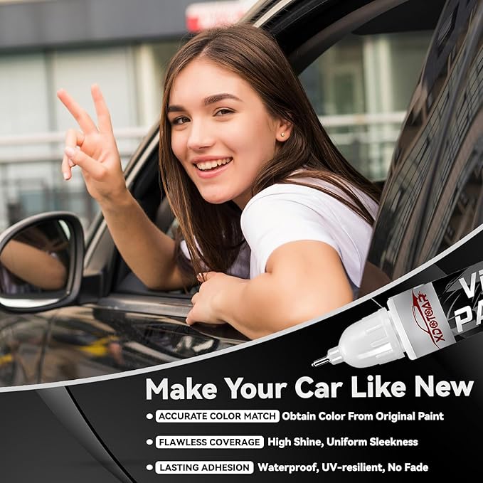 Pearl Black Touch Up Paint for Cars, Universal and Color Accurate Automotive Scratch Repair Pen, Lasting Auto Scratch Remover, Quick Drying, Weather Resistant, Easy to Use, Versatile Use