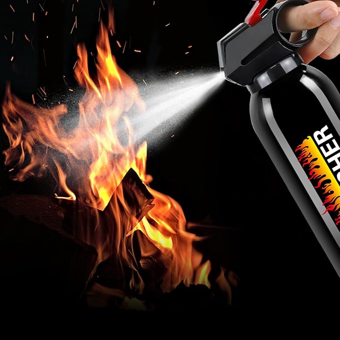 Fire Extinguishers with Mount Bracket - 6 Pack Small Portable Fire Extinguisher for Home, Kitchen, Car, Boat, RV, Vehicle - 620ml Water-Based Fire Extinguisher for Class A, B, C, K Fire