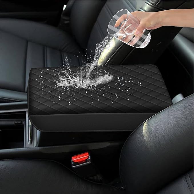 AOMSAZTO Height Armrest for 2006-2011 Honda Civic Black Middle Leather