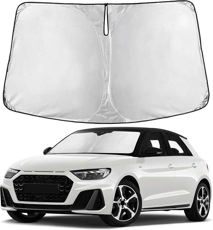 EcoNour Windshield Sunshade Compatible for Audi A1 2018-2024 2025 2026, Sun Visor for Front Windshield & Window Sun Shade Cover, UV Heat Blocker & Protector, Car Accessories