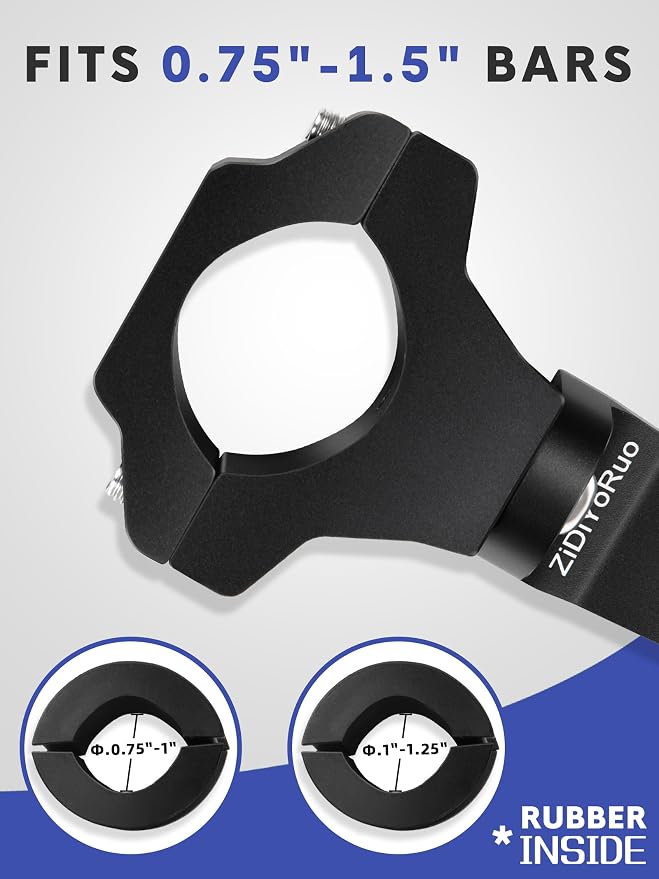 ZIDIYORUO ATV LED Light Bracket, 360 Swivel, for 0.75-1.5in Bars, 2-Pack | CNC 6061 aluminum, Fits 0.75-1.5in motorcycle & ATV bars, 360 rotation for fog, driving, cube LED lights, 10min-installation.