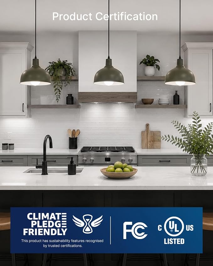FLSNT G25 LED Globe Bulb, 100W Equivalent 11W 1100 Lumen, 5000K Daylight, White Coated Glass for Soft Even Light, Dimmable E26 Base, for Garage Workshop & Bathroom Vanity, UL and FCC Listed (6 Pack)