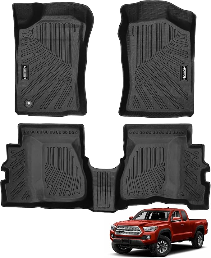 Custom Fit Floor Mats for 1995-2004 Toyota Tacoma XtraCab | (Only Fit for Tacoma XtraCab 1995-2004)All Weather TPE Floor Liners | Odorless Interior Accessories(Not for Double Cab)