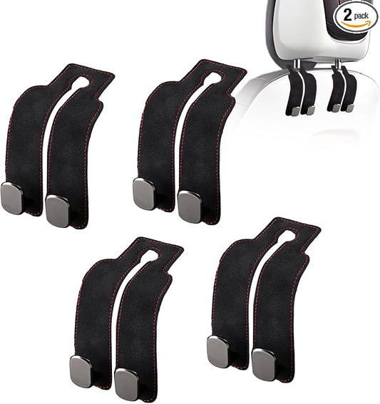 Car Purse Hook Purse Hook for Car Seats Headrest Car Seat Hooks,Heavy Duty Vehicle Organizer for Handbags, Groceries, Purses, Keep Car Tidy (Black, 4 Pack)